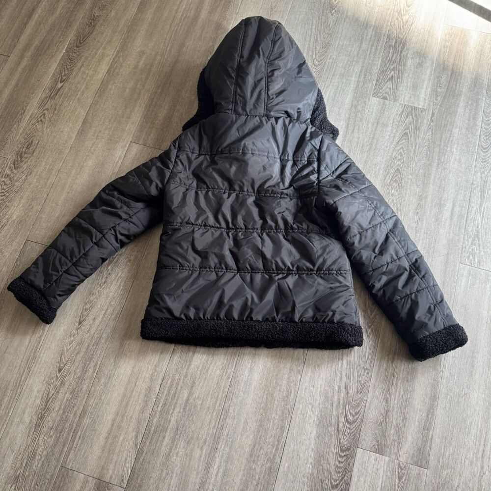 Maralyn & Me Hooded Black Puffer Jacket Quilted Women’s (Junior) Size M - Picture 15 of 16